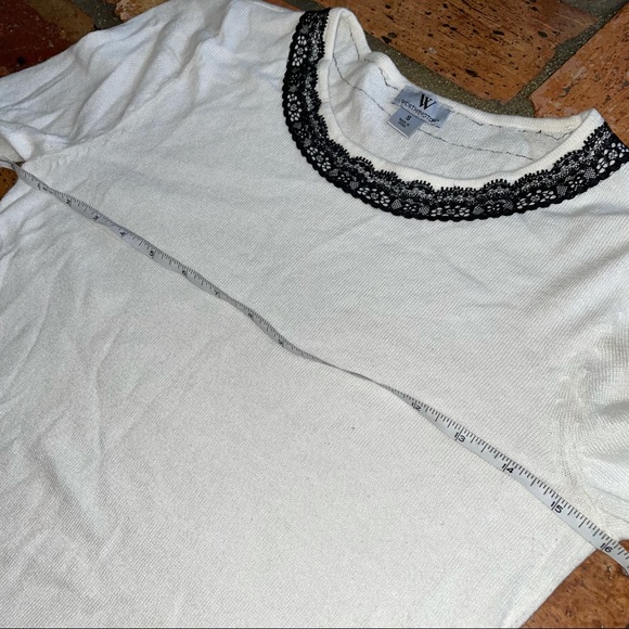Worthington Lace Crew Neck Balloon Sleeve Sweater - Picture 6 of 8